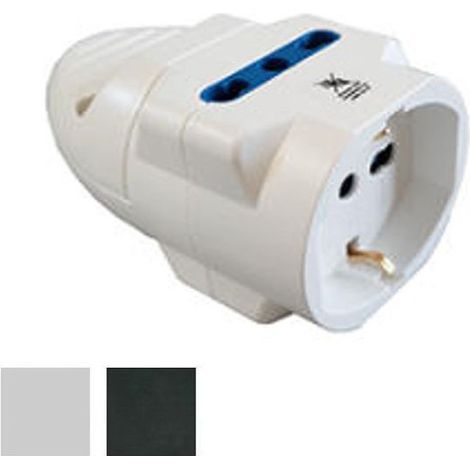 Prise triple volante 2X2P + 1Xsp blanc