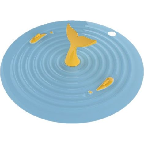 Lid of drain of floor in silicone Round Anti-odor Cap of drain of floor Kitchen Sink Filter Toilet Room of bath Deodorizer drain(yellow-blue) (1/5)