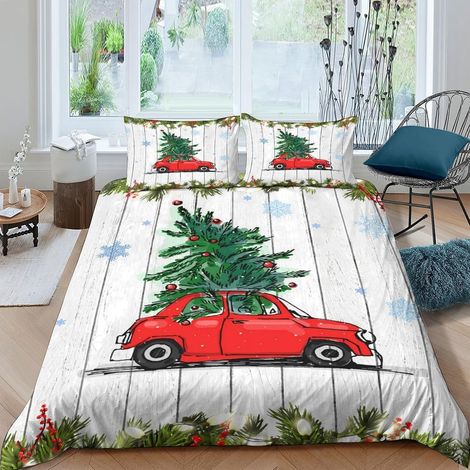Housse de Couette Noël Voiture 3D Ado Chambre Fête - Double(200x200cm) (1/5)