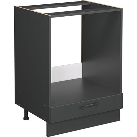 Herdumbauschrank Fame-Line, Dunkelgrau, 60 cm ohne Arbeitsplatte, Vicco