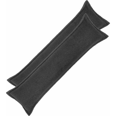 Housse de coussin 2 pcs HOUTEN Gris foncé 40 x 145 cm Bouclé vidaXL