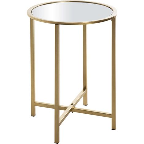 Table d'Appoint Design "Miroir" 53cm Or (1/5)