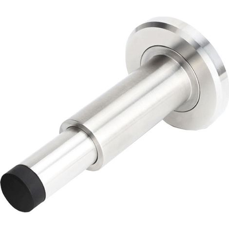 Butoir de porte en caoutchouc extra long réglable avec poignée de protection en acier inoxydable pour mur et porte (1/2)