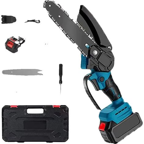 Scie Électrique, Longueur de Coupe de 20 cm, Batterie Lithium 21V, Moteur Sans Balais, Vitesse de Chaîne 5 m/s, Temps d'Utilisation de 30-40 Minutes (1/5)