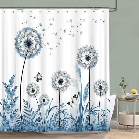 Filiyano-Rideau de douche vert sauge, motif botanique, feuilles d'eucalyptus, aquarelle, feuilles vertes, rideau de salle de bain fleuri, décoration
