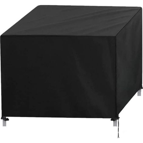 Gartenmöbel Abdeckung, Rechteckig 420D Schutzhülle Abdeckplane Abdeckhaube,Wasserdicht Wetterfest, für Gartentisch Stühle und Möbelsets - Schwarz - 210 x 110 x 70 cm LITZEE (1/5)