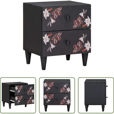 vidaXL Design moderne - Table de chevet Marron 40 x 33,5 x 46 cm Bois de mangue massif (1/5)
