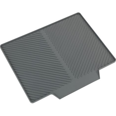 WENKO Tappetino scolapiatti Nelia Maxi, 40 x 35, grigio, plastica (TPR) grigio (1/6)