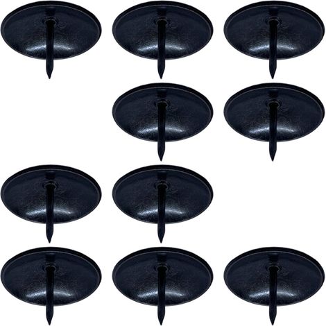 Lot de 10 clous décoratifs en métal antique, attaches clavos antirouille pour volets en bois et fausses poutres, grands clous décoratifs ronds en fer (1/4)