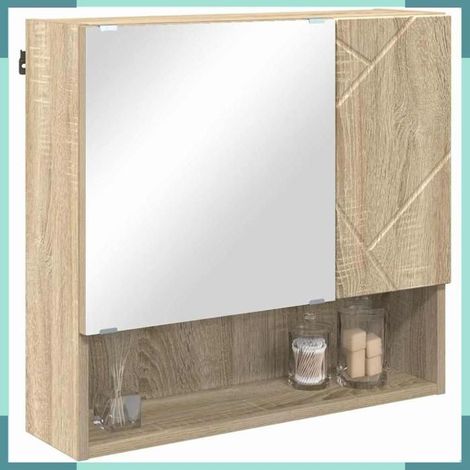 883366 Armoire Miroir Chêne Sonoma 59 x 17 x 55 cm Bois d'ingénierie (1/5)
