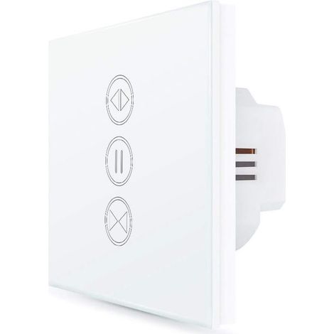 Interrupteur Volet Roulant Connecté, Ouverture Réglable, Commutateur Stores Rideau WiFi, Compatible avec Alexa Google Home pour Commande Vocale, Minuterie Intelligent Moteur Mural (1/4)