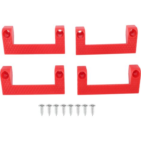 4 supports mètre ruban ABS rangement outil – Échelle puissance garage organisation accès facile rouge (1/5)