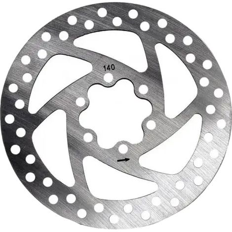 Disco freno in acciaio ad alto tenore di carbonio, compatibile con diversi modelli, 140 mm, 6 fori (1/2)