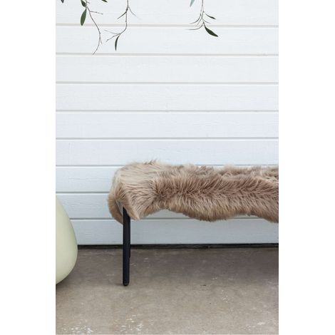 Katy fourrure synthétique imitation fourrure 180x55cm marron.