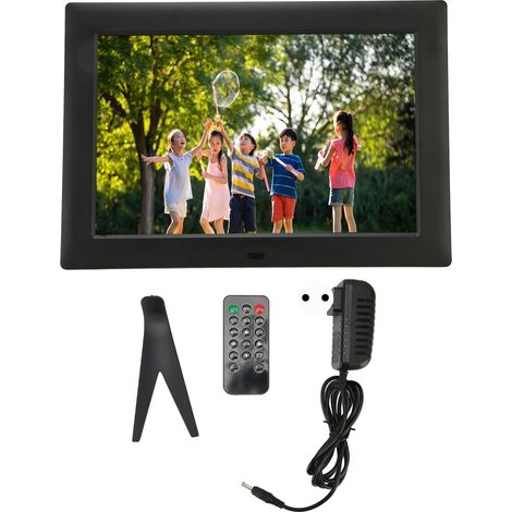 Cadre photo numérique multifonction 12 pouces avec écran HD IPS et télécommande pour la maison (110-240 V).