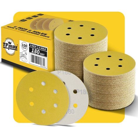 Schleifscheiben 150mm 6 Loch 180 Klett P 180 - 100 Pack (1/5)