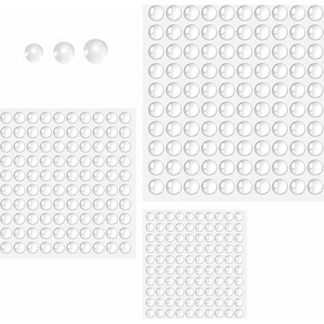 300 PiècesTampons en Caoutchouc Autocollants Patin Silicone Transparent (1/4)