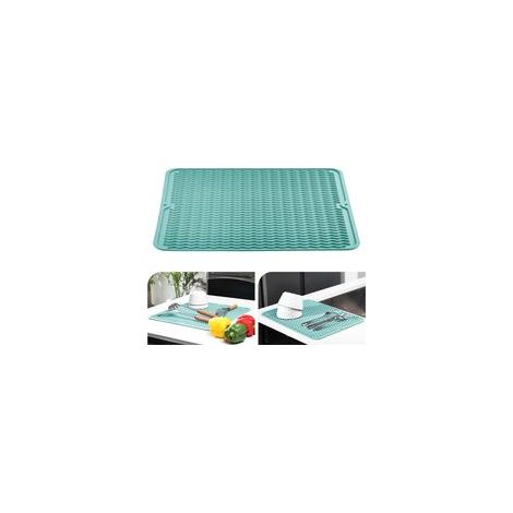40 x 30 cm Tapis d'égouttement , tapis d'égouttement en silicone, résistant à la chaleur, antidérapant, set de table
