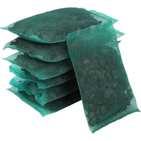 Médias filtrants multifonctionnels et efficaces au charbon actif pour aquarium (7 sacs filet) (1/5)