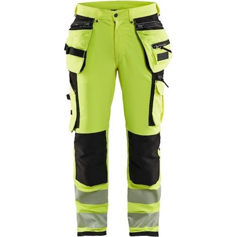 Pantalon de travail haute visibilité artisan stretch 4D 1997 - Jaune fluo/Noir L - FR(46) - SE(C52) - Standards (1/5)