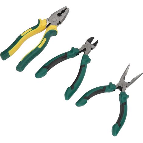 Pinces à bec effilé, 3 pièces, 8", pour atelier et bricolage (1/5)