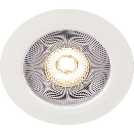 Spot LED encastré, 12V, 2700K, 340lm, IP44, finition blanche, pour l'éclairage d'accentuation des plafonds, jardins, façades ou espaces extérieurs.-AquaForge (1/3)