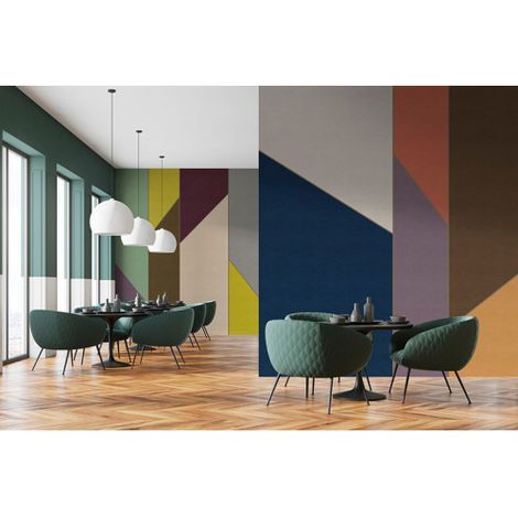Papier peint panoramique multicolore moderne Tapisserie panoramique géométrique idéale cuisine Papier peint panoramique salon & couloir (1/3)
