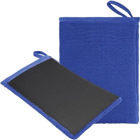 Waschhandschuh-Set – 2-teiliges Set Autowaschtücher mit Reinigungsknete, kratzfest, Mikrofaser-Reinigungsknete-Stift, blau (1/2)