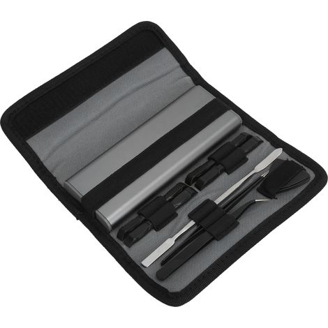 Tournevis Set Acier S2 Magnétique Embouts Démontage Tige Lame Pince à Épiler Kit Réparation Manuel Outillage (1/5)