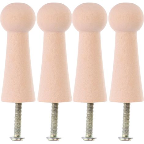 Lot de 10 crochets ronds en bois naturel 5 x 1 6 x 1 5 cm (1/5)