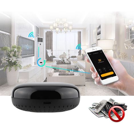 Centro de control Wi-Fi por infrarrojos, controlador inteligente por infrarrojos para el hogar, TV y aire acondicionado, ABS, 6,5 x 2,7 cm, cable USB, manual de usuario incluido. (1/5)