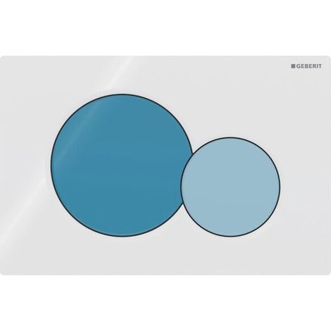 Geberit Sigma01 - Plaque de déclenchement, bleu/blanc 115.770.SX.5