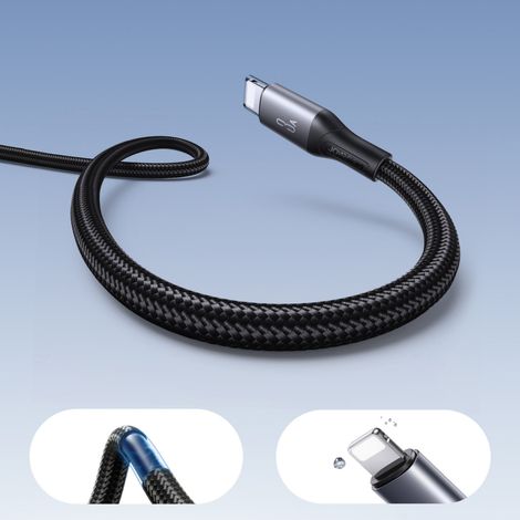 Joyroom Flash Series Fast Charging USB-A to USB-C Cable 3A, 2m - Black (1/5)
