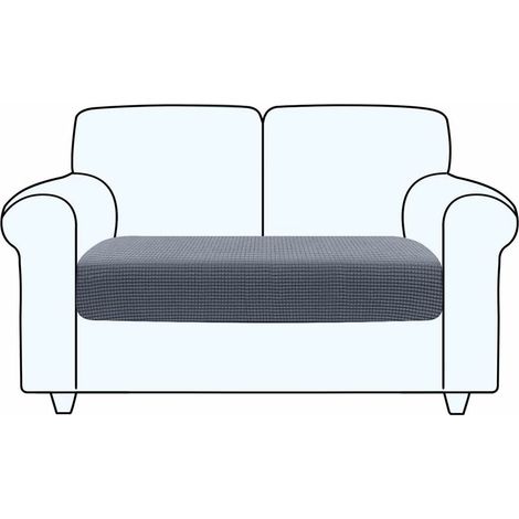 Blanc,2 Plaza Housse de Coussin Extensible de canapé Housse de canapé Housse Assise Canapé Housse de Protection pour Meubles Housse de siège de canapé (1/5)