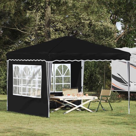 Pop-up Partyzelt Schwarz 288 x 288 x 245 cm Oxford-Stoff