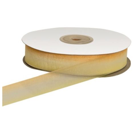 ETM Nastro Organza Bicolore 20 Mm 50 Mt Arancione Giallo