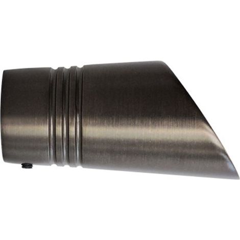 COPPIA DI  TERMNALI DECORATIVI PER TUBOD.25MM COL.BRONZO (1/2)