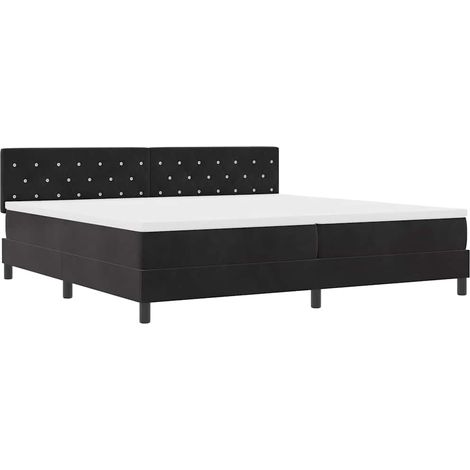 Cama con Somier y Colchón con colchón Negro 200 x 200 cm tela vidaXL (1/5)