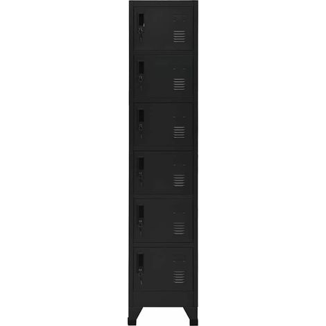 Maison Exclusive - Armoire à casiers Noir 38x40x180 cm Acier (1/5)