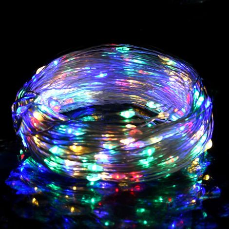 Guirlande lumineuse micro LED 40m 400 LED coloré 8 fonctions CFW70913 (1/5)