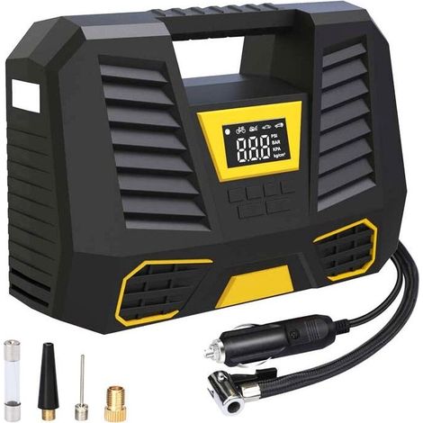 12V DC Portable Tire Inflator – Max Pressure 150 PSI – LCD Screen – For Cars, Bicycles, Motorcycles, Balls, Air Cushions (1/5)