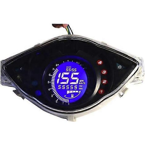 7-Farben-LCD-Armaturenbrett für Wave 100 Wave100r Motorrad, Alpha Digitaltachometer (1/5)