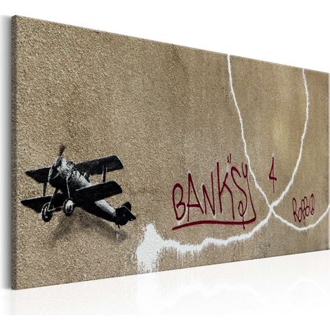 Tableau Imprimé "Love Plane - Banksy" 40 x 60 cm (1/2)