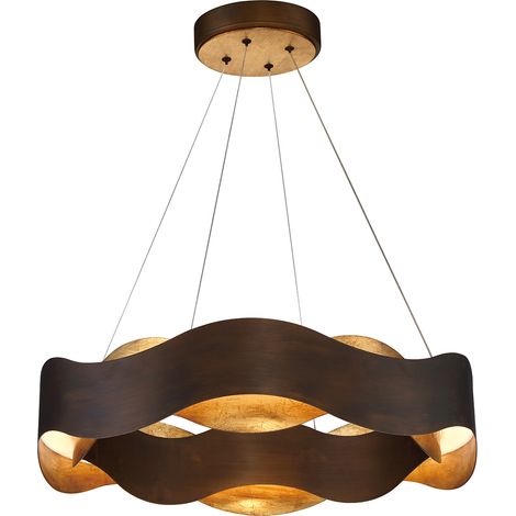 Sospensione Vaughan Quintiesse Ø61 bronzo/oro LED 80W (1/5)