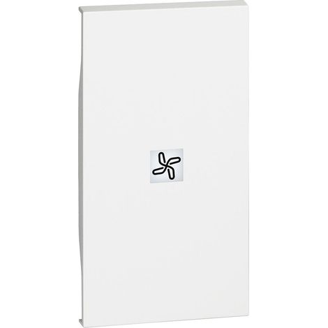Living Now enjoliveur 2 modules commande éclairage blanc ventilateur BTICINO BTKW01M2RN
