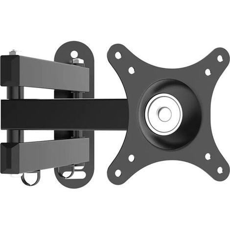 Support TV Mural pour Moniteur, Support TV Mural Fixation Support Mural Ecran PC Orientable et Inclinable Universel pour écrans 14-24 Pouces LED LCD (1/4)