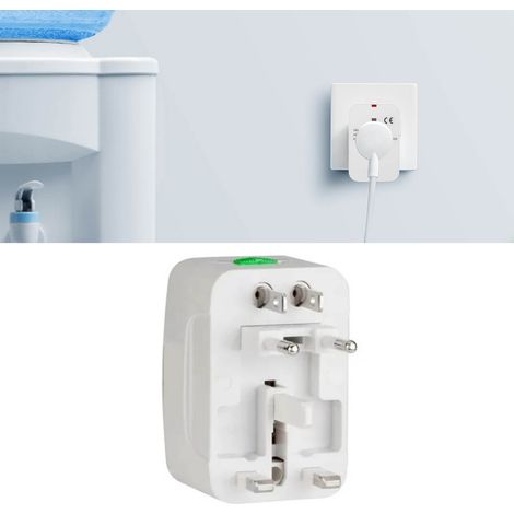 Adaptateur secteur universel portable et multifonctionnel pour téléphone et appareil photo. Convertisseur de prise de voyage pour téléphone et appareil photo. (1/5)