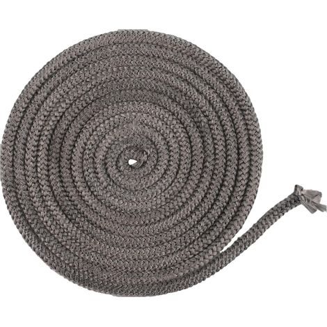 Joint rond en fibre de verre pour poêle à bois de 9 mm, résistance aux hautes températures, corde d'étanchéité de rechange pour porte de cheminée, 3 mètres de long (1/5)