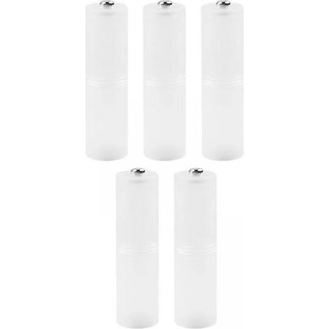 3x5 Adaptateurs pour piles AAA vers AA, porte-piles, étuis de voyage transparents (1/5)