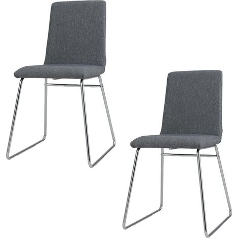 Klappbare Esszimmerstühle, 2er-Set, Metallgestell, gepolsterter Sitz